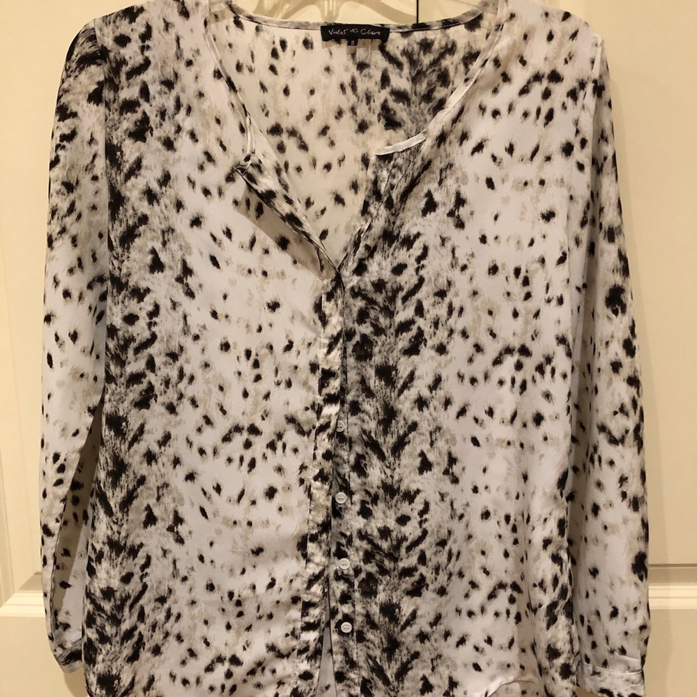 Animal print Button down blouse